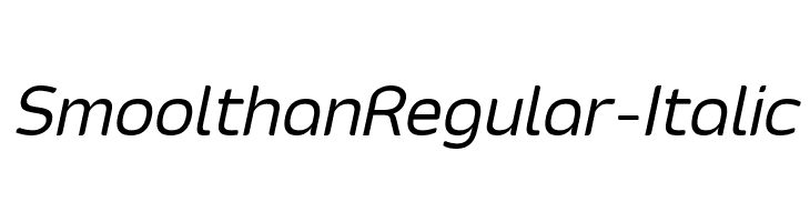 Smoolthan Regular-Italic  免费字体下载