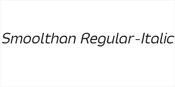 Smoolthan Regular-Italic Logo