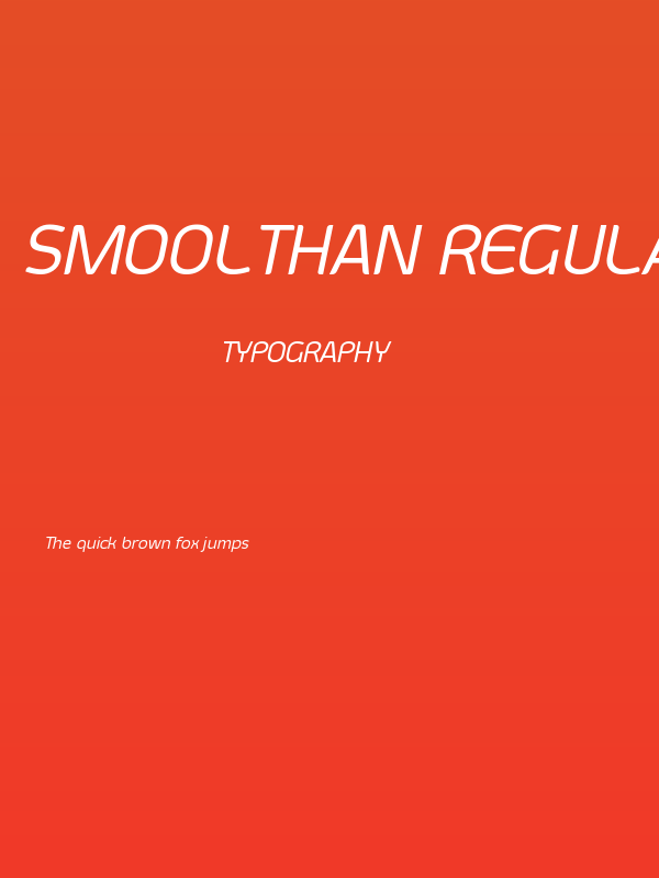 Smoolthan Regular-Italic Poster