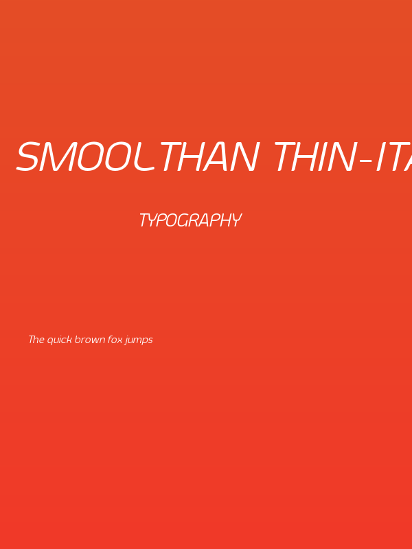 Smoolthan Thin-Italic Poster