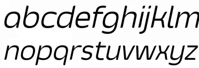 Smoolthan Thin-Italic फ़ॉन्ट लोअरकेस