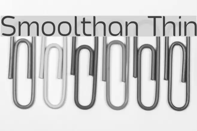 Smoolthan Thin Font examples
