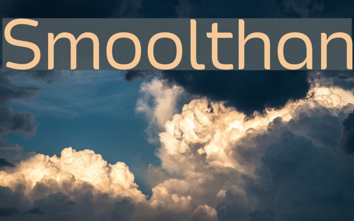 Smoolthan Font examples