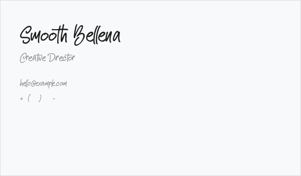 Smooth Bellena Business Card