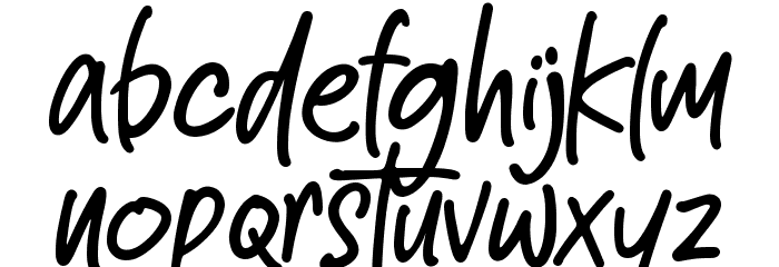 Smooth Bellena Font LOWERCASE
