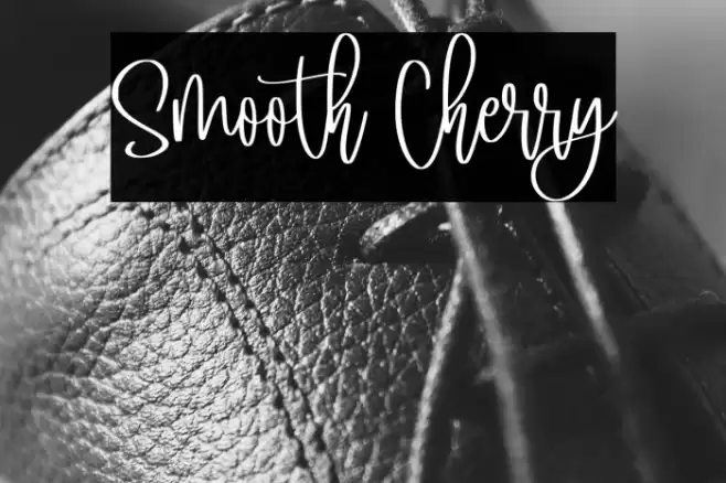 Smooth Cherry Schriftart examples