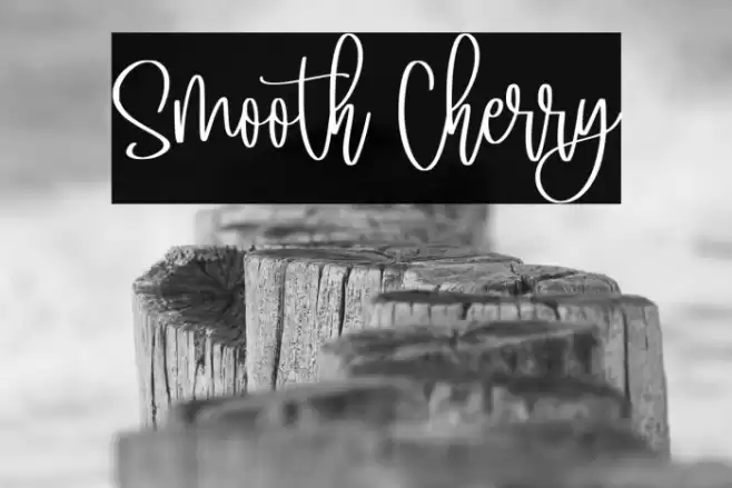 Smooth Cherry Schriftart examples
