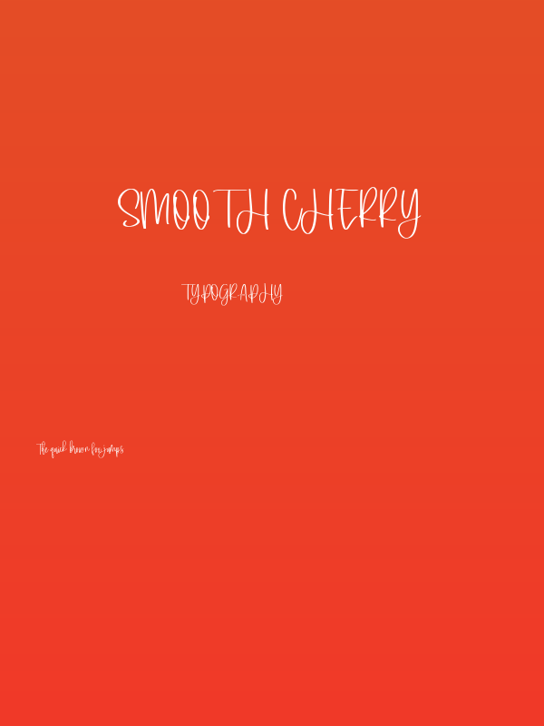 Smooth Cherry Poster
