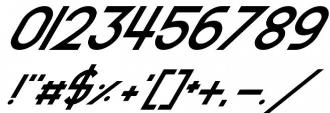 Smooth Circulars Italic Шрифта ДРУГИЕ символов