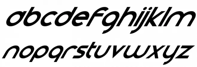 Smooth Circulars Italic Schriftart Groß
