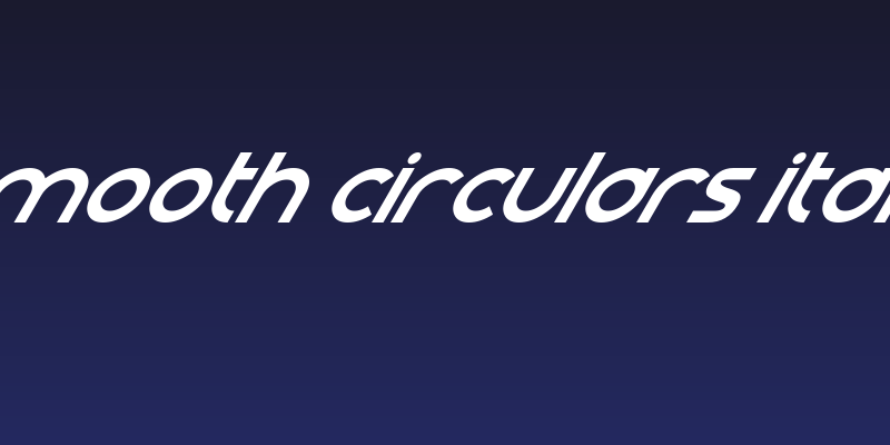 Smooth Circulars Italic Social Header