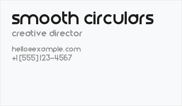 Smooth Circulars Business Card