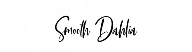 Smooth Dahlia  Frei Schriftart Herunterladen