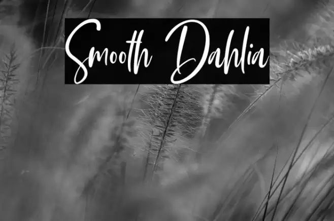 Smooth Dahlia Font examples