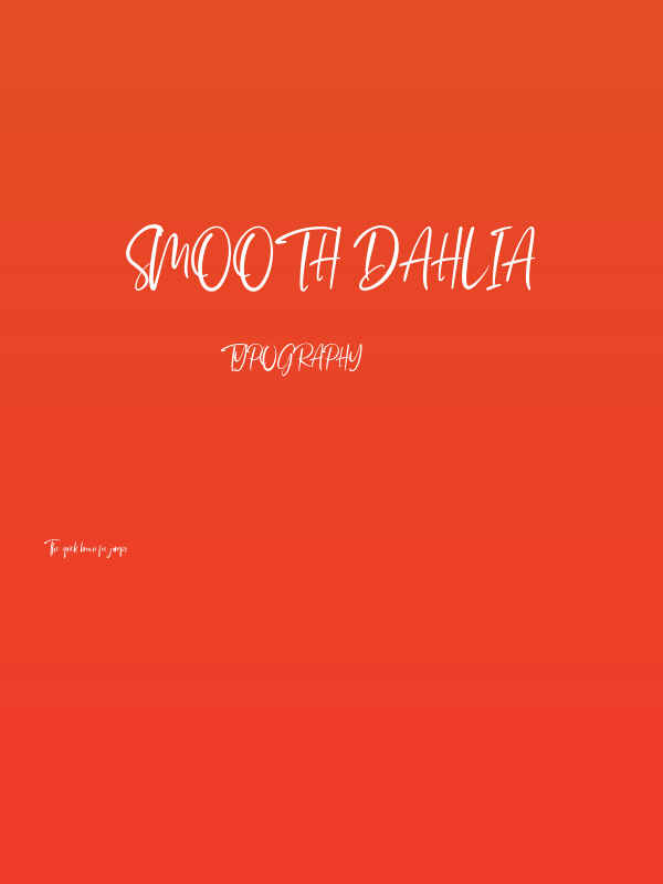 Smooth Dahlia Poster
