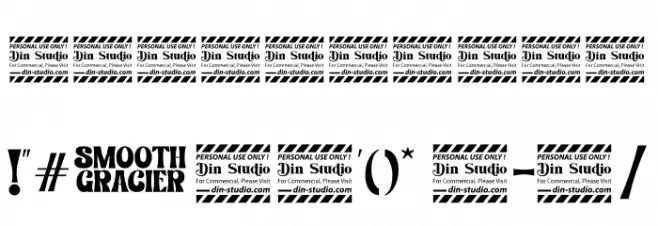 Smooth Gracier Personal Use Font OTHER CHARS