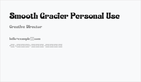 Smooth Gracier Personal Use Business Card