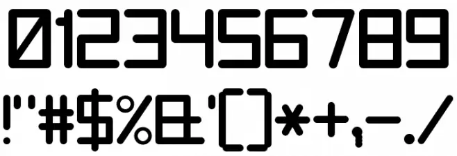 Smooth Line 7 Font OTHER CHARS