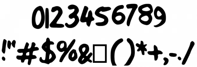 Smooth Marker Font OTHER CHARS