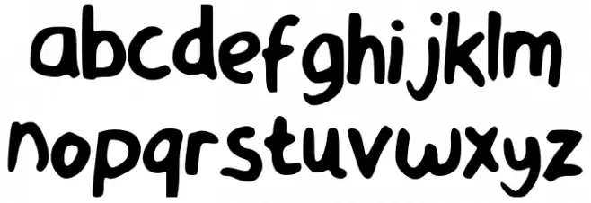 Smooth Marker Schriftart Kleinbuchstaben