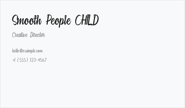 Smooth People CHILD Business Card