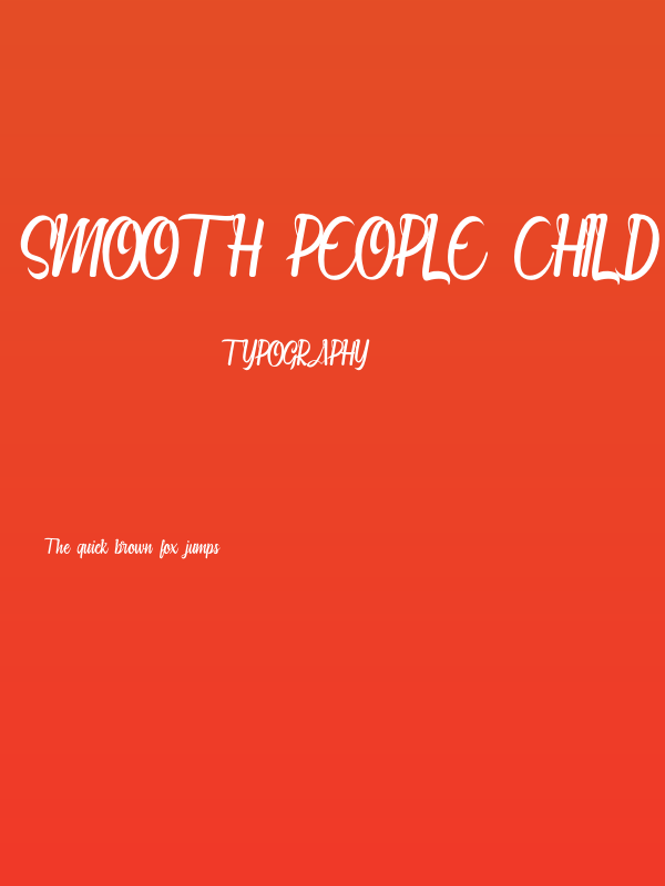 Smooth People CHILD Poster