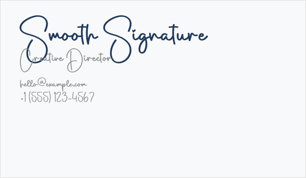 Smooth Signature Business Card