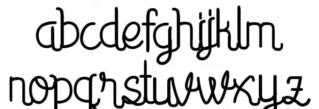 Smoother Regular Font LOWERCASE