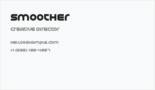 Smoother Business Card