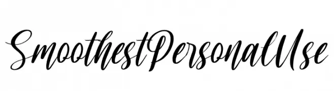 Smoothest Personal Use  baixar fontes gratis