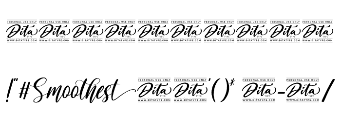 Smoothest Personal Use Font OTHER CHARS