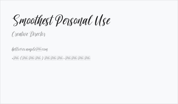 Smoothest Personal Use Business Card