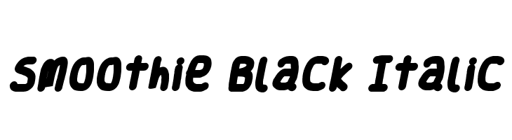 Smoothie Black Italic Font