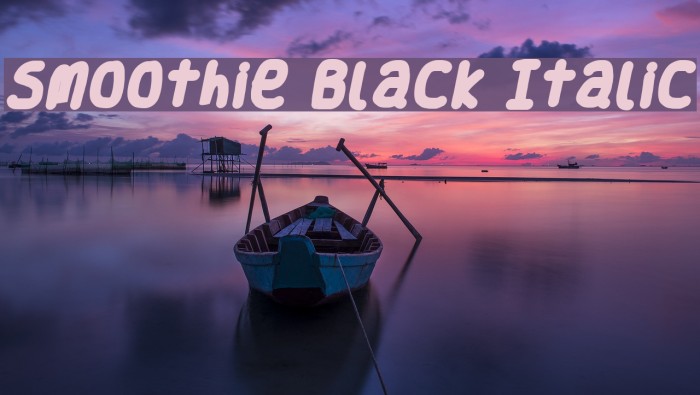 Smoothie Black Italic Font examples