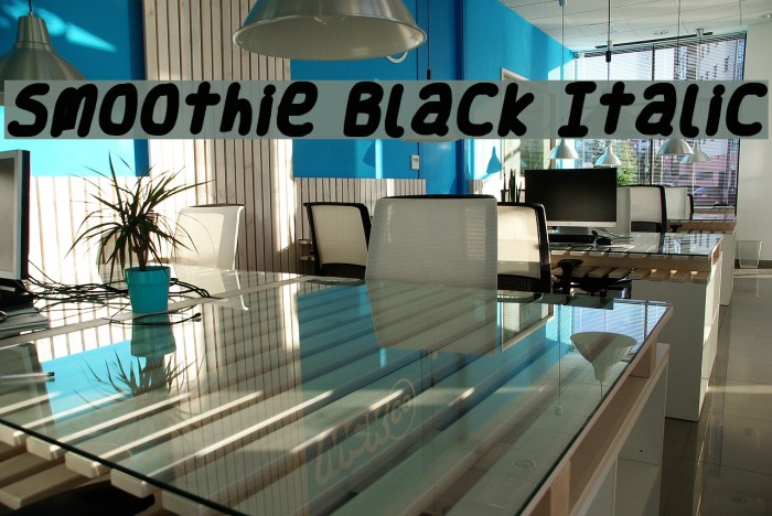 Smoothie Black Italic Font examples