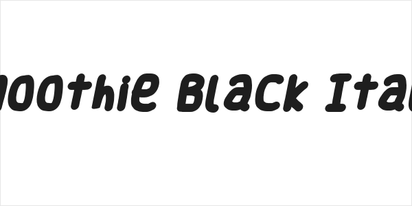Smoothie Black Italic Logo