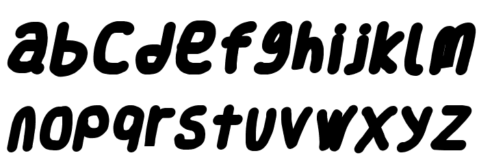 Smoothie Black Italic Font LOWERCASE