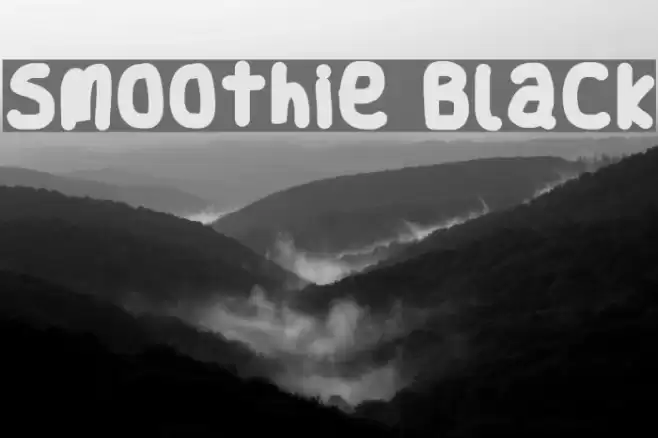 Smoothie Black Font examples