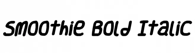 Smoothie Bold Italic  Descarca Fonturi Gratis