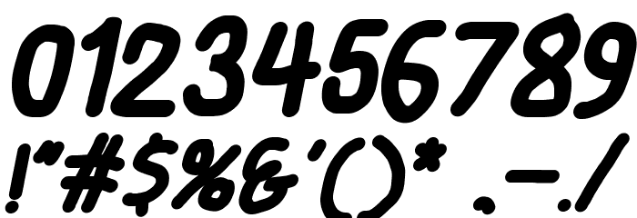 Smoothie Bold Italic Font OTHER CHARS
