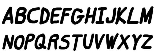 Smoothie Bold Italic Polices MAJUSCULES