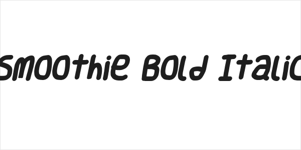 Smoothie Bold Italic Logo
