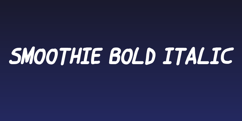 Smoothie Bold Italic Social Header