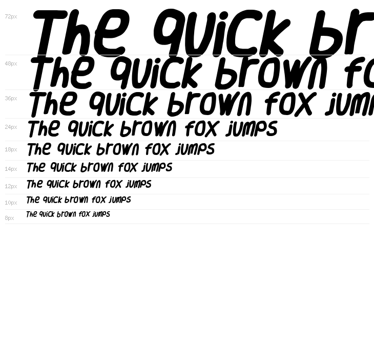 Smoothie Bold Italic Waterfall