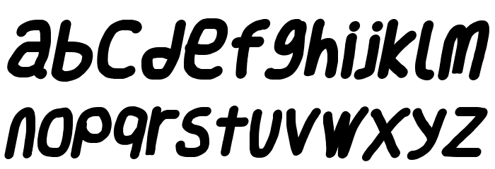 Smoothie Bold Italic Font LOWERCASE