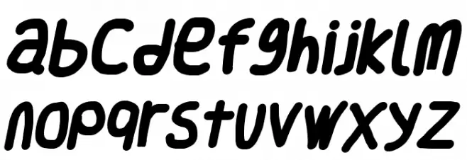 Smoothie Bold Italic Caratteri MINUSCOLO
