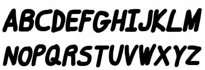 Smoothie ExtraBold Italic Polices MAJUSCULES
