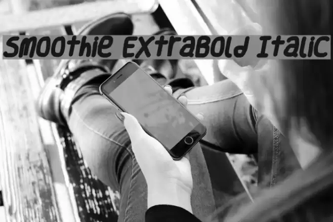 Smoothie ExtraBold Italic Font examples