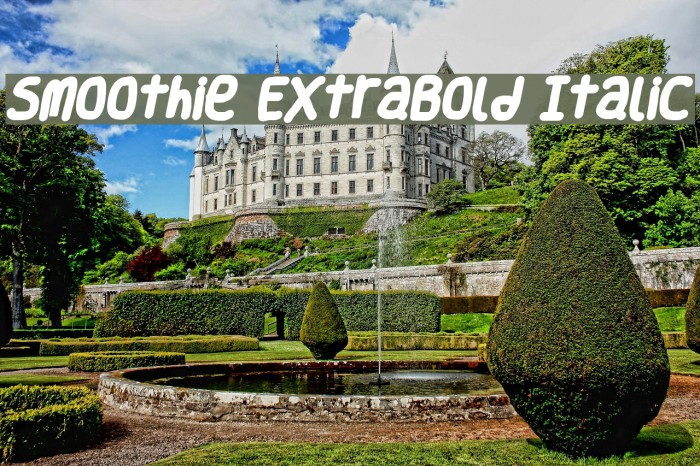 Smoothie ExtraBold Italic Font examples