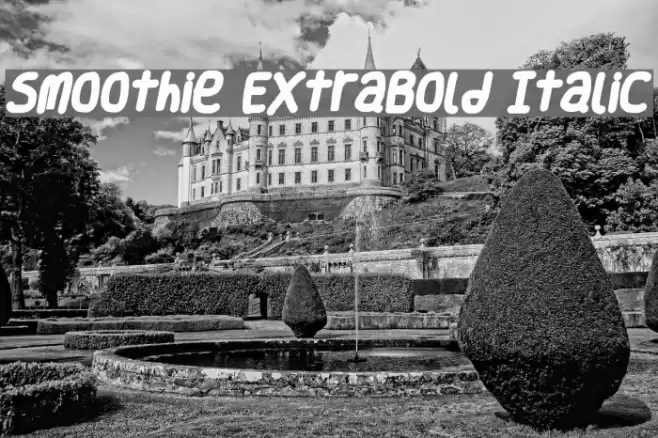 Smoothie ExtraBold Italic Font examples